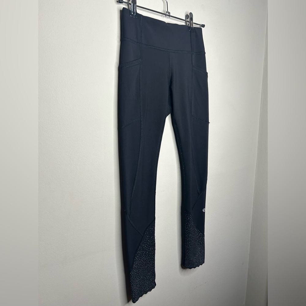 Lululemon Tight Stuff Tight II 25" Black Running Workout Activewear Legging sz 2 - Picture 3 of 11